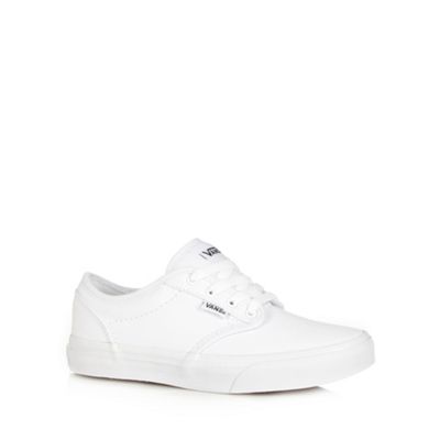 Vans Boy's white lace up trainers